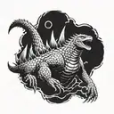 godzilla tattoo design idea