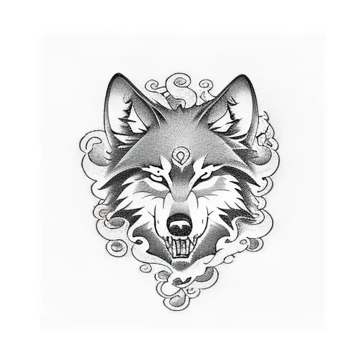 tattoo about loss, love, god, and growth wolf tattoo design idea