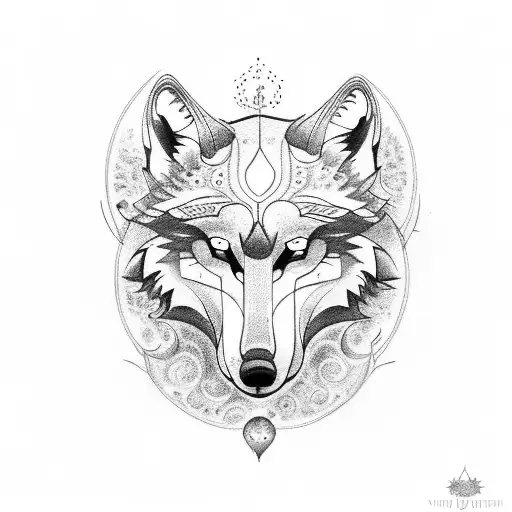 tattoo about loss, love, god, and growth wolf tattoo design idea