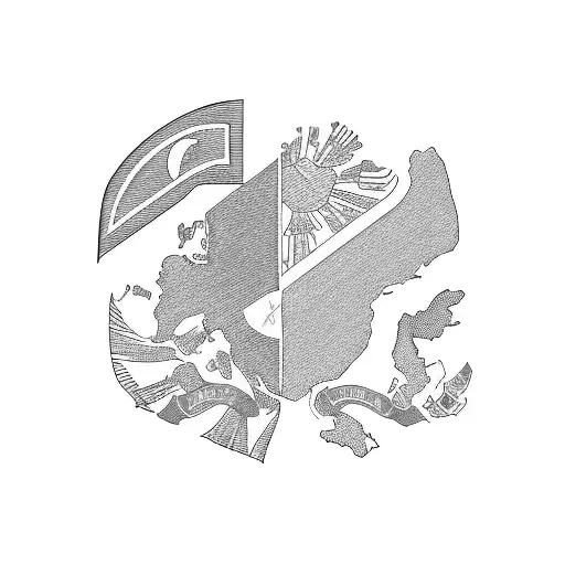 philippines flag and map of philippines tattoo design idea