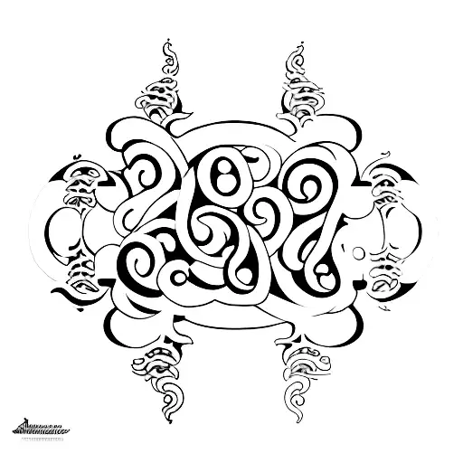 typography of "Appu and Sobhana" tattoo design idea