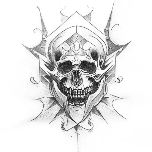 Dantes inferno chamelleon tattoo design idea