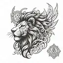 aslan tattoo design idea