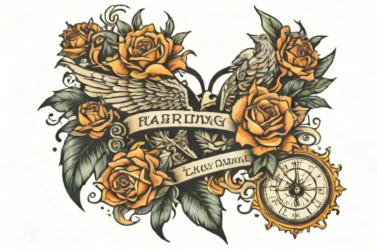 a quote or picture of hardworking towards goals and dreams tattoo design idea
