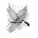 Swallow Bird tattoo design idea