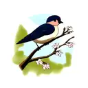 Swallow Bird tattoo design idea