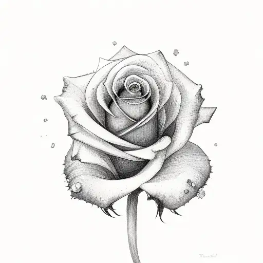 two rosebuds tattoo design idea