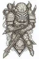 doom slayer tattoo design idea