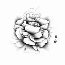 Peony tattoo design idea