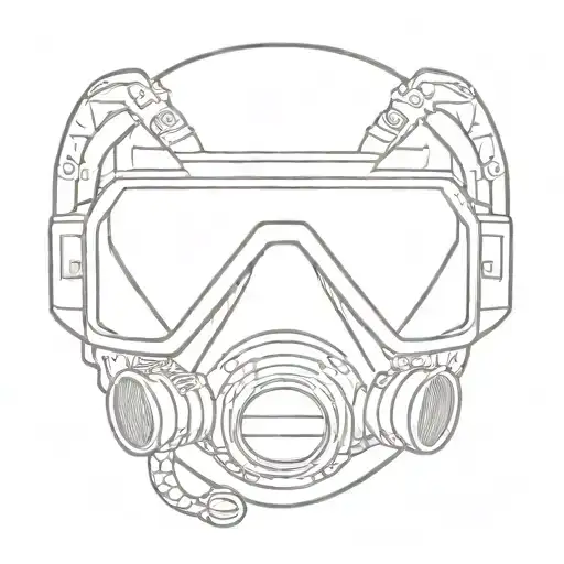 scuba diving mask tattoo design idea