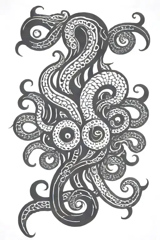 Kraken tattoo design idea
