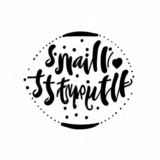 small sophisticate text tattoo design idea