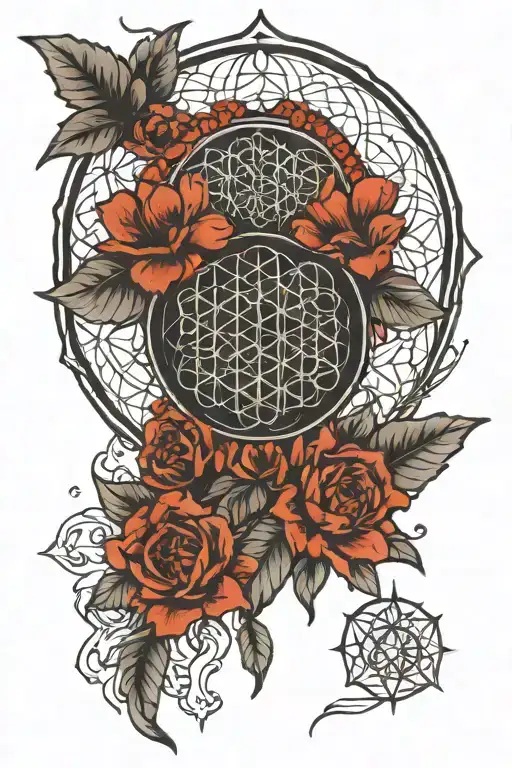 bring me the horizon flower of life  tattoo design idea
