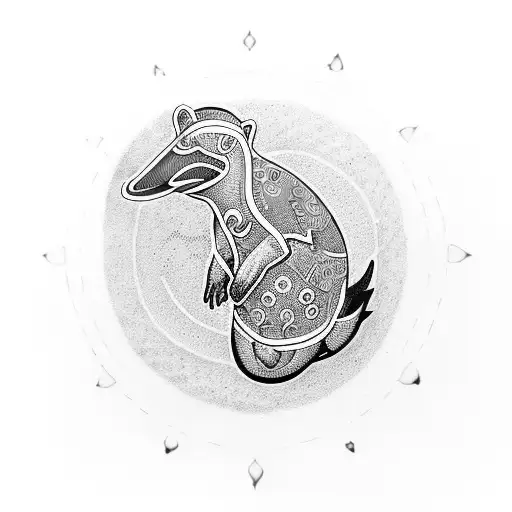 platypus mandala tattoo design idea