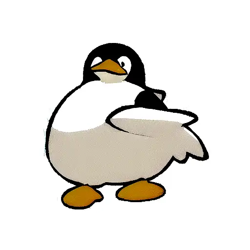 duck and penguin mafia tattoo design idea