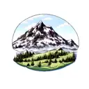 Mountain Scene tattoo design idea