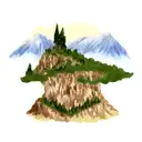 Mountain Scene tattoo design idea