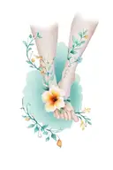 A ankle/foot tattoo with minimal colour containing flowers and vines tattoo design idea