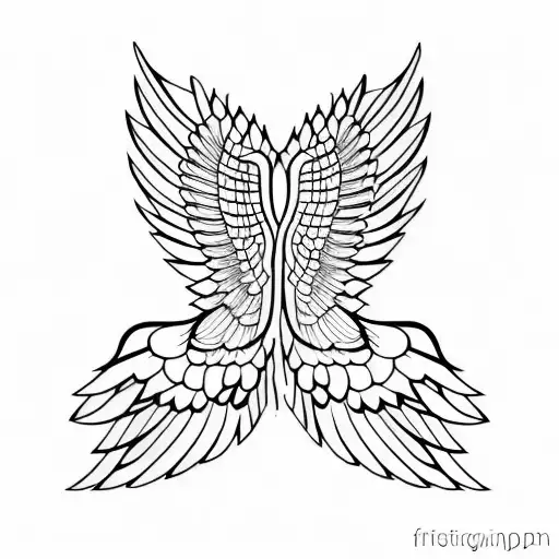 Wing tattoo design idea