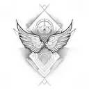 Wing tattoo design idea