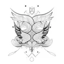 Wing tattoo design idea
