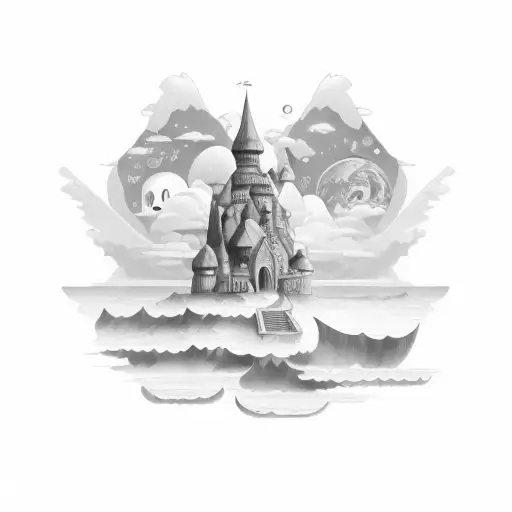 dreamy and childlike memory tattoo design idea