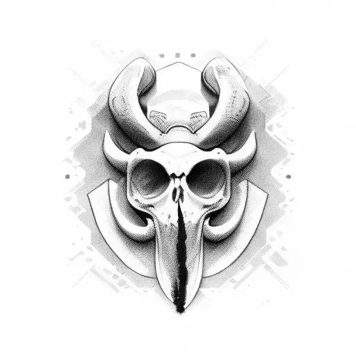 escorpião horizontal tattoo design idea