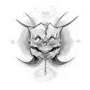 escorpião horizontal tattoo design idea