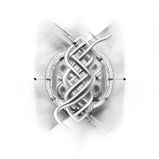 dna strand tattoo design idea