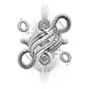 dna strand tattoo design idea