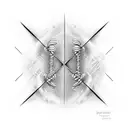 dna strand tattoo design idea