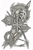 vikings arrow combinatoin   tattoo design idea