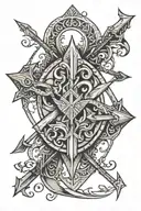 vikings arrow combinatoin   tattoo design idea