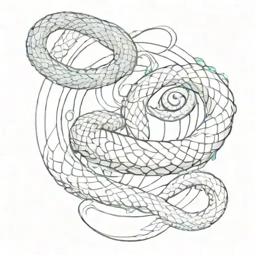 twin, snake, family, infinity tattoo design idea