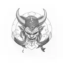 dnd inspired tattoo of a tiefling bard tattoo design idea