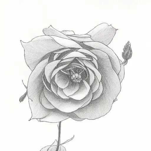 aerith Gainsborough holding a flower  tattoo design idea