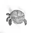 disney and turtle and ocean  tattoo design idea