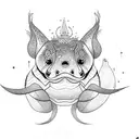 disney and stingrays  tattoo design idea