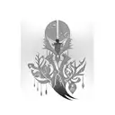 family silhouette tattoo design idea