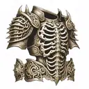 vertebrae tattoo shoulder armor tattoo design idea