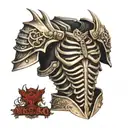 vertebrae tattoo shoulder armor tattoo design idea
