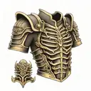 vertebrae tattoo shoulder armor tattoo design idea