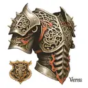 vertebrae tattoo shoulder armor tattoo design idea