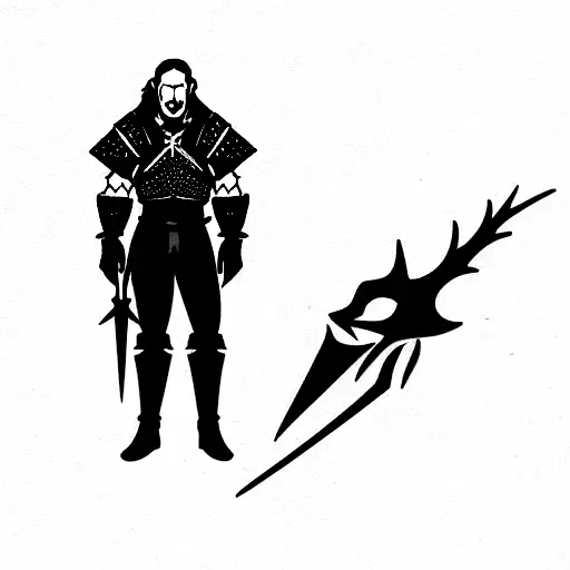 The witcher art concept tattoo design idea