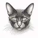 bombay cat tattoo design idea