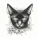 bombay cat tattoo design idea
