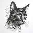 bombay cat tattoo design idea