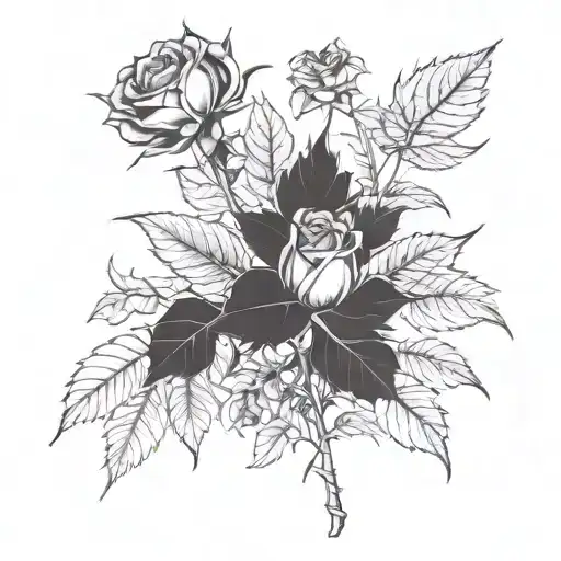 Weed y Rosas que se relacione con el nombre de "Juan Pablo Monreal Herrada"  tattoo design idea