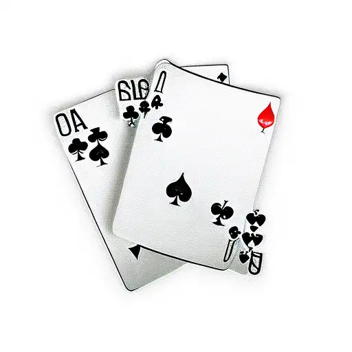 poker cards tattoo design idea