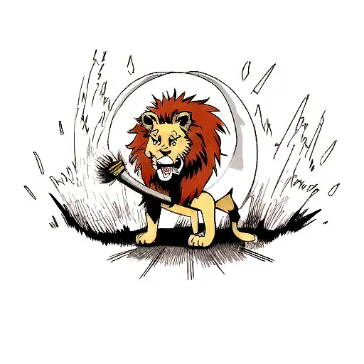 lion samurai tattoo design idea